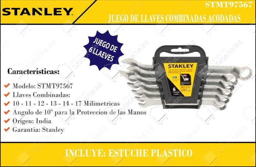 Juego Llaves Combinadas 6 Piezas Stanley 10-17mm Stmt97567 - Imagen 6
