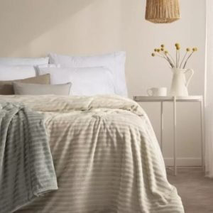 Frazada Palette King Flannel Fleece Con Hilo De Color Color