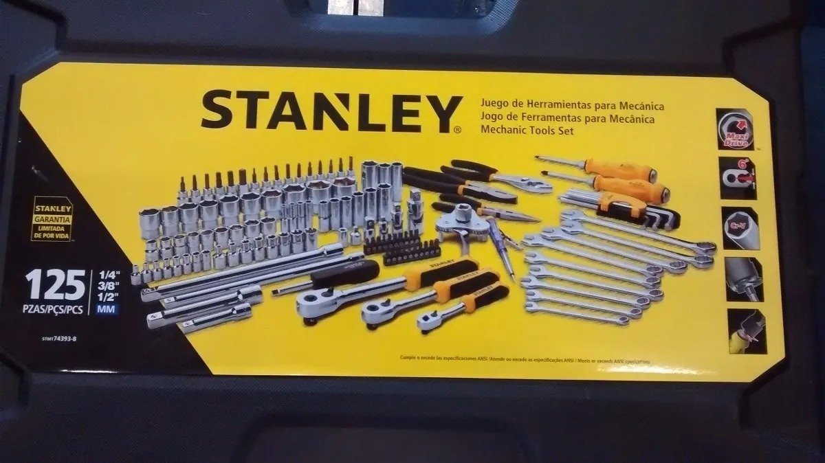 Set Herramientas Stanley 125 Piezas Stmt74393-840 Mecanica - Imagen 6