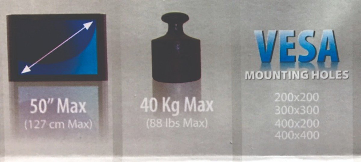 Soporte Led Universal Hasta 50 Mas Control Remoto De Regalo Negro - Imagen 3