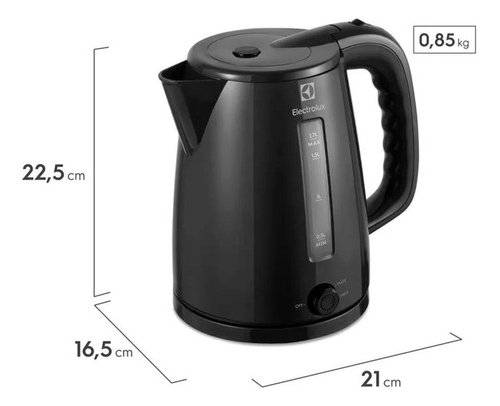 Pava Eléctrica Electrolux Efficient Eka20 Negro - Imagen 3