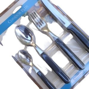 Juego De Cubiertos 12 Piezas Condor Plus Tramontina L300/80 Negro