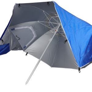 Sombrilla Con Rompeviento Reforzada Carpa Playa Proline Azul