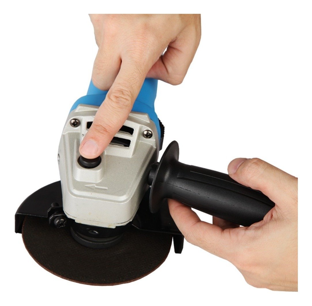 Amoladora Angular Gamma G1910ar 115mm 750 Watts Color Celeste Frecuencia 50 Hz - Imagen 4