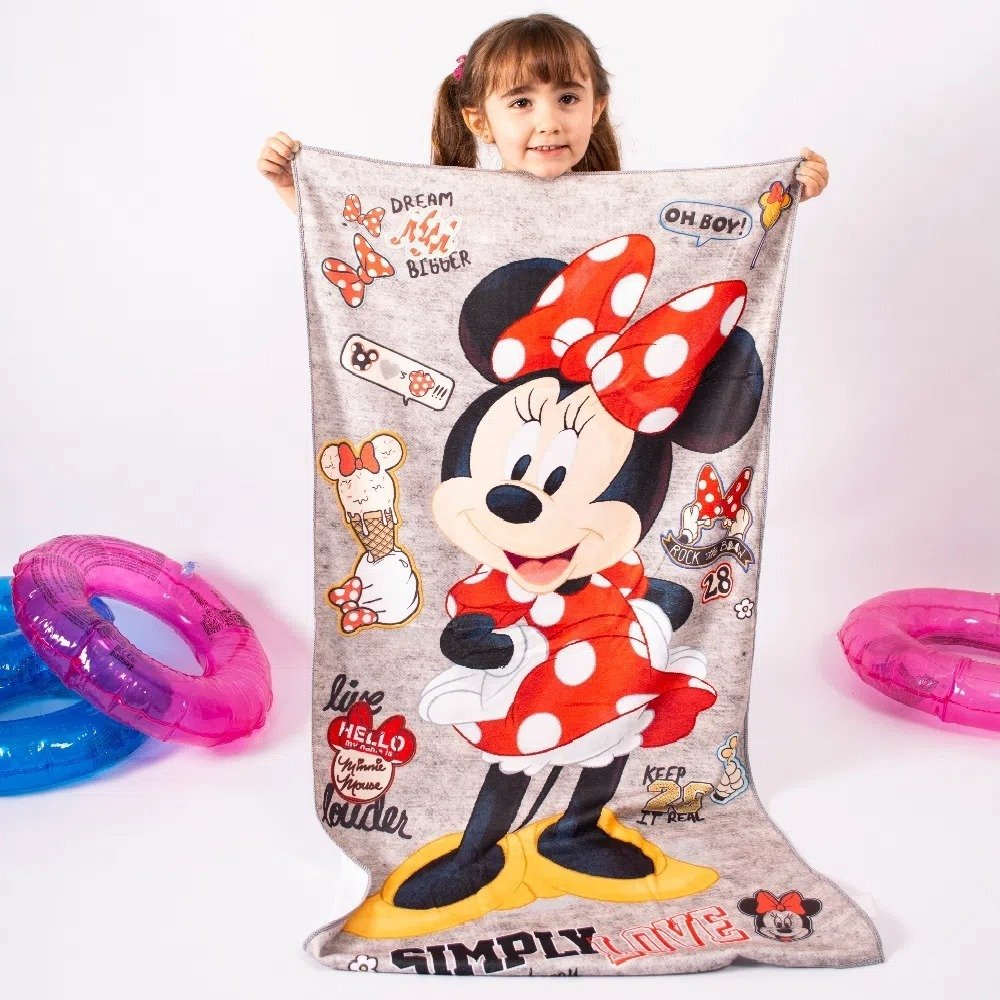 Toallon Grande Infantil Microfibra Disney Marvel Orig Piñata Color Minnie Mouse - Imagen 2