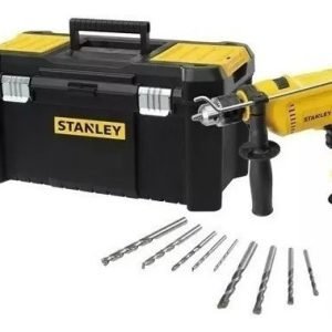 Taladro Percutor Stanley Sdh600 +caja De 19 Pulgadas+ Brocas Color Amarillo Frecuencia 50 Hz