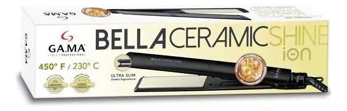 Planchita De Pelo Ga.ma Italy Elegance Bella Shine Ceramic Ion Negra Negro - Imagen 4