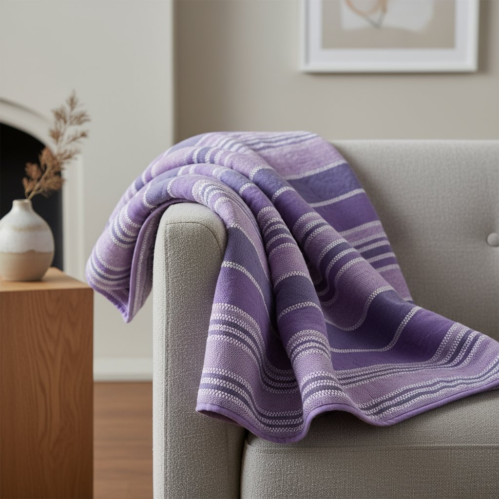 Cubrecama Yasmine Indiana Ancona 1 Plaza Verano Violeta Violeta Indiana - Imagen 4