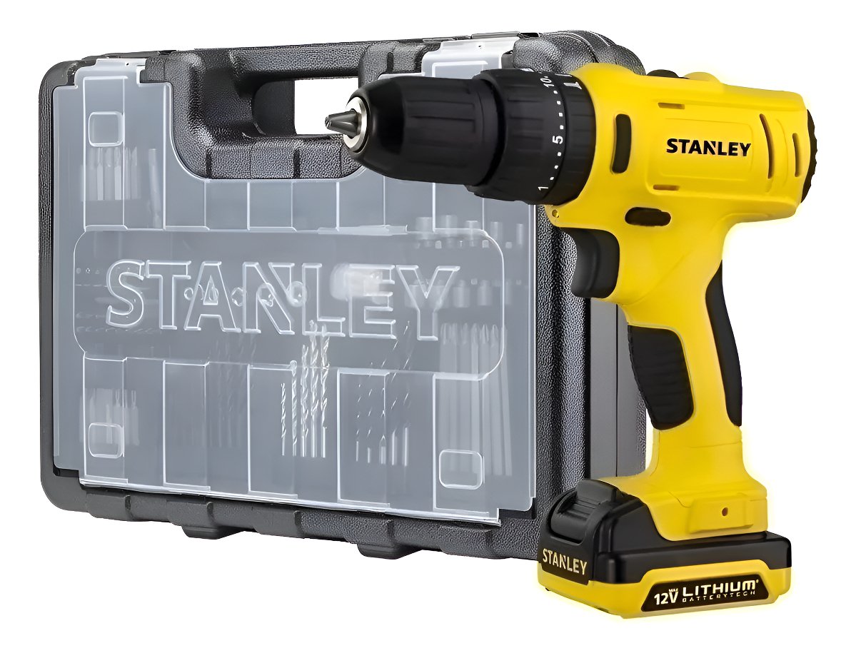 Taladro Percutor Stanley Sch12s2ka 12v 100 Acc Mecha Maletin Amarillo 50 Hz
