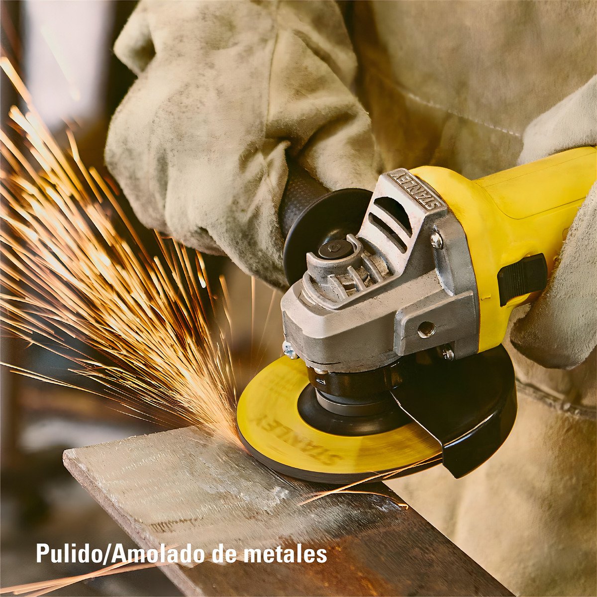 Amoladora Angular Stanley Slimline Sg6115 De 50 / 60 hz Color Amarillo 620 w 220 v + Accesorios - Imagen 12