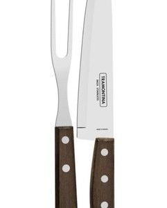 Set X2 Piezas Tramontina Tradicional Trinchante Color Marrón