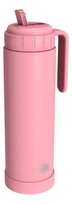 Termo Lumilagro 1 Lts Pampa Acero Inoxidable Con Pico Matero Rosa - Imagen 3