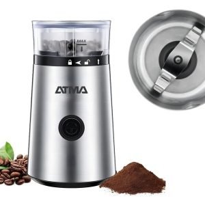 Molinillo De Café Atma Mc8141n. Acero Inoxidable, Apto Para Granos Y Semillas.