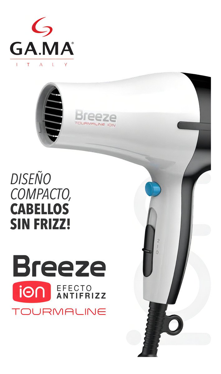 Gama Secador De Cabello Breeze Tourmaline Ion Blanco - Imagen 5