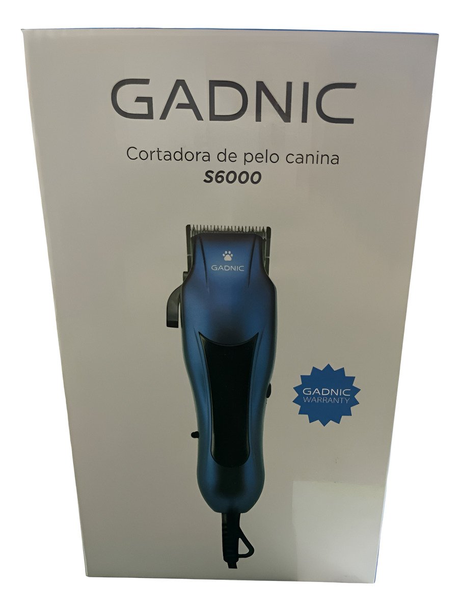 Cortadora De Pelo Canina Gadnic S6000 Kit Peines Y Tijera Azul