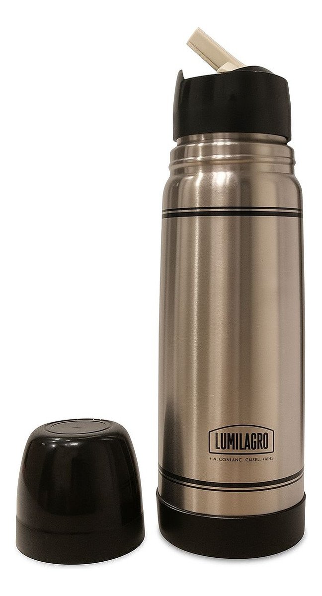 Termo Acero Luminox 750 Ml Bala Pico Matero Lumilagro Plateado - Imagen 4