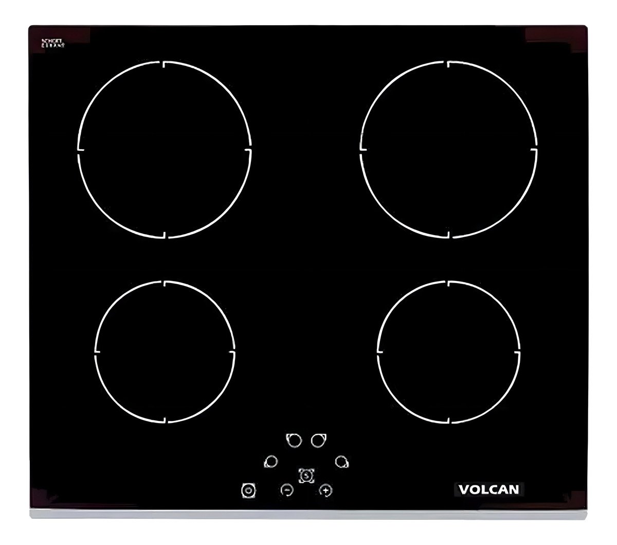 Anafe Vitroceramico De Empotrar Volcan Ev4sev De 4 Hornallas Color Negro