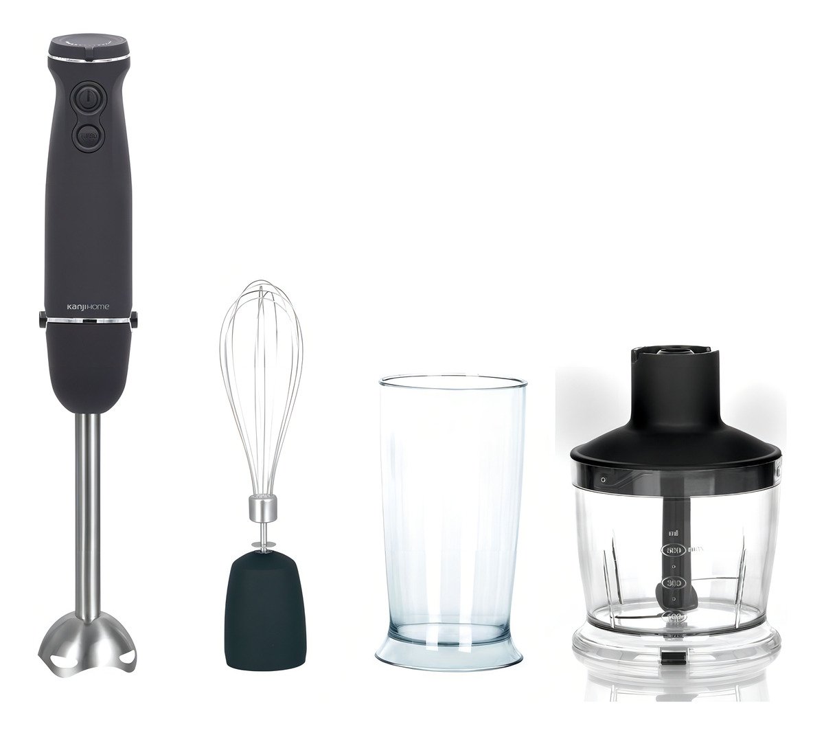 Mixer Kanji Kjh-bl1000hb01 Negro Y Rojo 1000w Acero Inoxidable