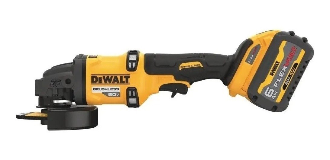 Amoladora Angular Inalambrica Flexvolt Dewalt Dcg418t2 60v Amarillo 50 - Imagen 2