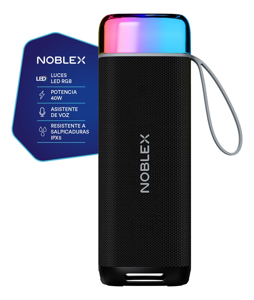 Parlante Bluetooth Portatil Noblex Psb600p 30w Tws Fm Negro