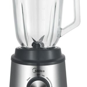 Licuadora Midea Inox Con Jarra De Vidrio 1,5 L. 800w Negro