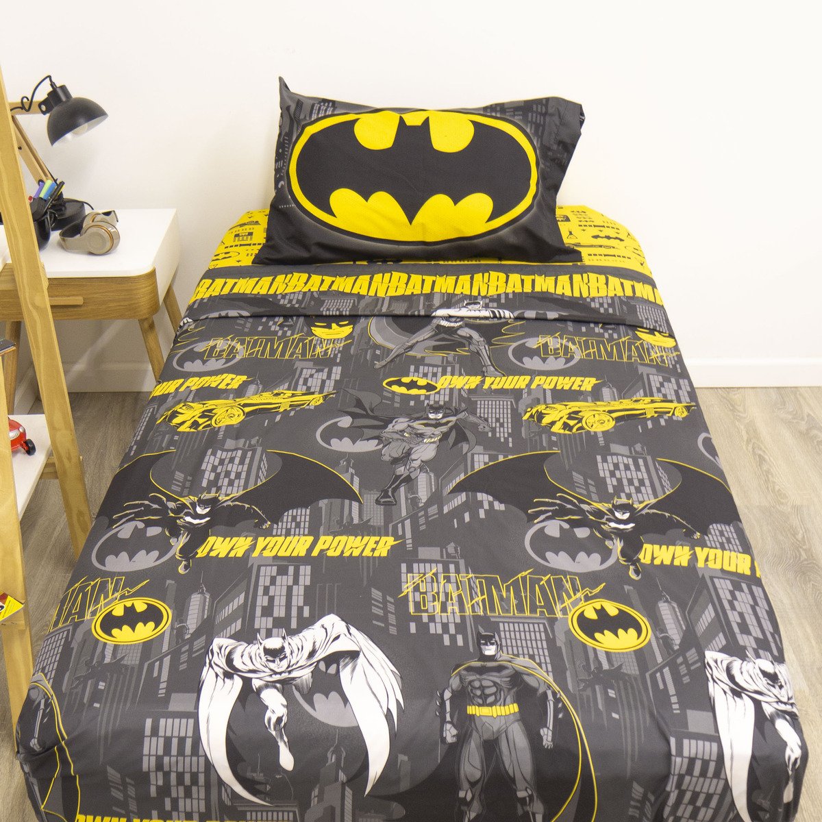 Sábanas 1 1/2 Plaza Piñata Batman Negro Ultra Soft Hipoalergénicas - Imagen 3