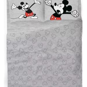 Juego De Sábanas Disney 2 Plazas Mickey Classic Grey Gris Mickey