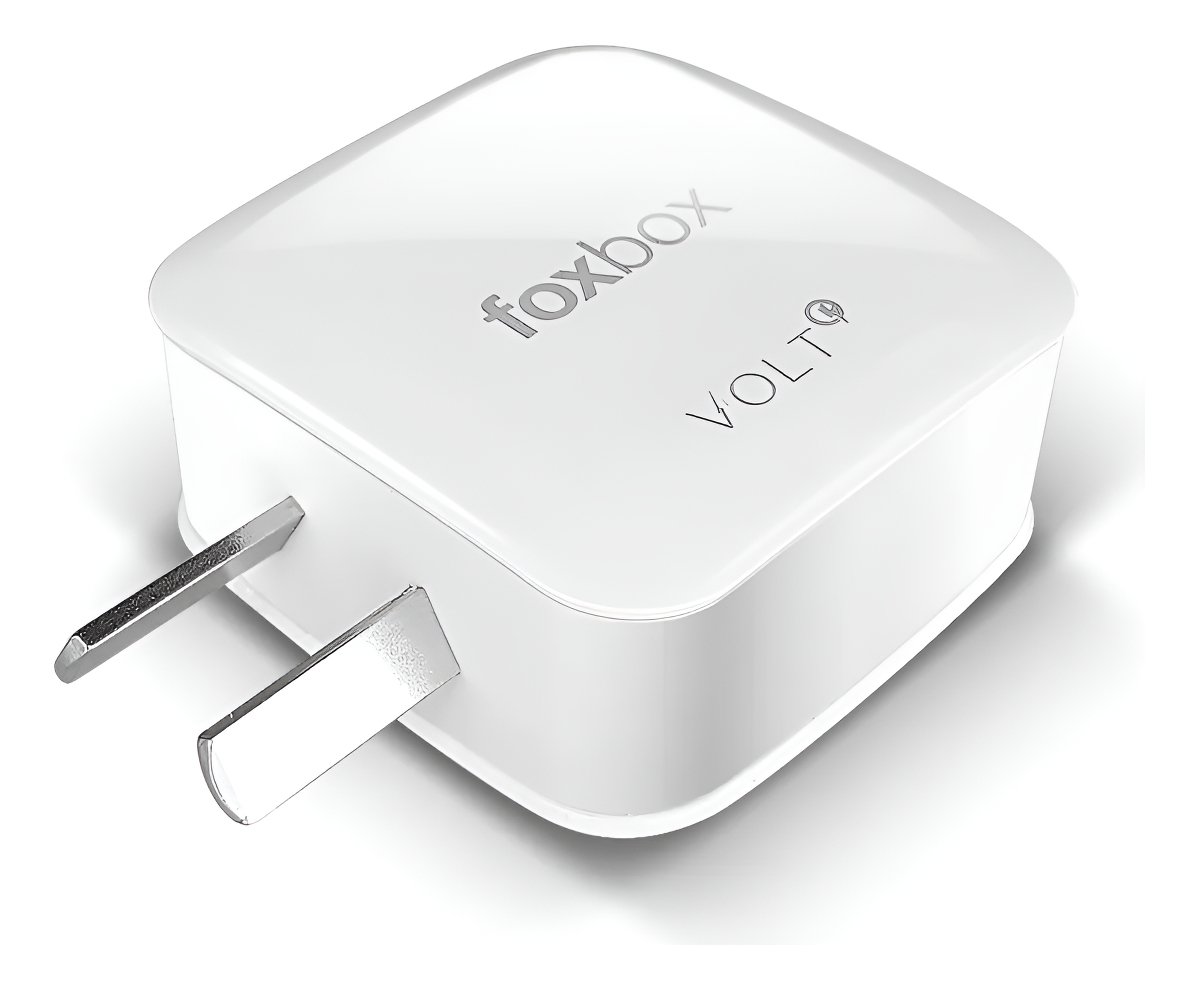 Cargador Pared Foxbox Volt+ 2 Salidas Usb 3,1a Tipo C Blanco Blanco