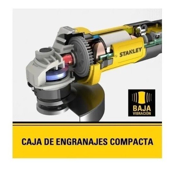 Amoladora Angular Stanley Sg7115 4 1/2 115mm 750w Amarillo 50hz - Imagen 6