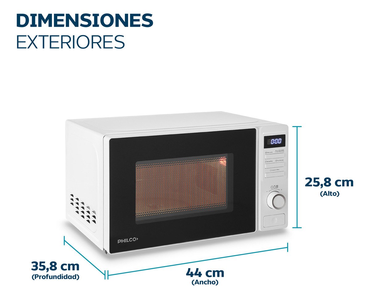 Microondas Digital Philco Mphdw20uap Color Blanco 700w 20 Litros - Imagen 4