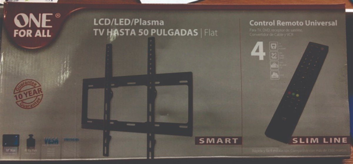 Soporte Led Universal Hasta 50 Mas Control Remoto De Regalo Negro - Imagen 4