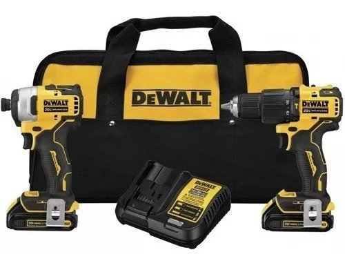 Taladro Dcd709 + Llave De Impacto 1/4 Dcf809 Dewalt Dck279d2 Negro - Imagen 2