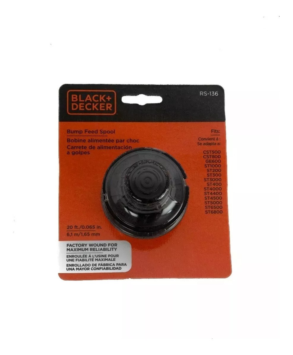 Carretel Porta Tanza Bordeadora St4550 Rs-136 Black + Decker Negro - Imagen 3