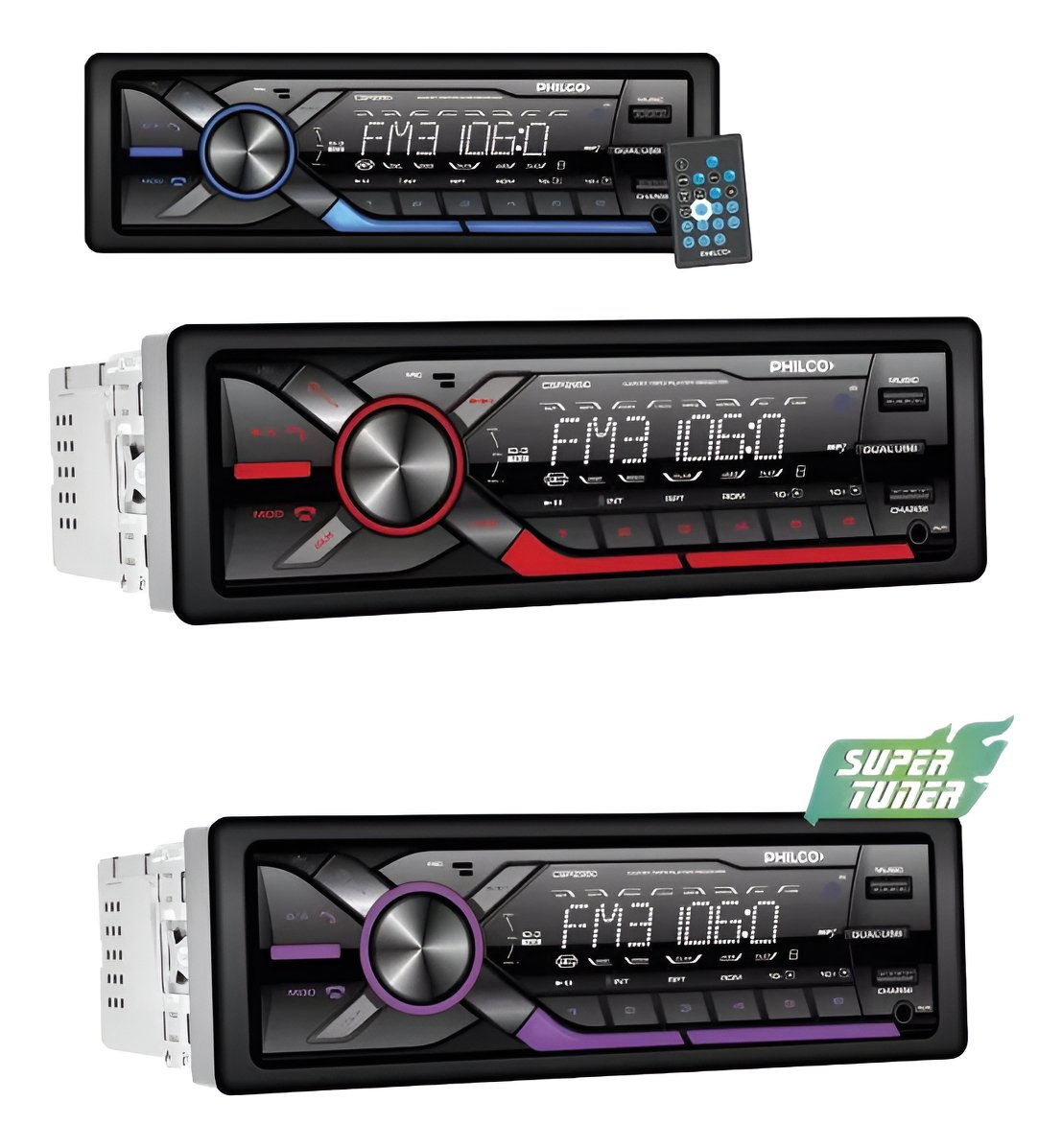 Autoestéreo Philco Csp2950 Bluetooth Usb Panel Desmontable - Imagen 2