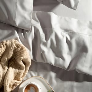 Sábanas Queen Palette Resort Le Blanc Gris Perla 500 Hilos Le Blanc Gris Perla Liso