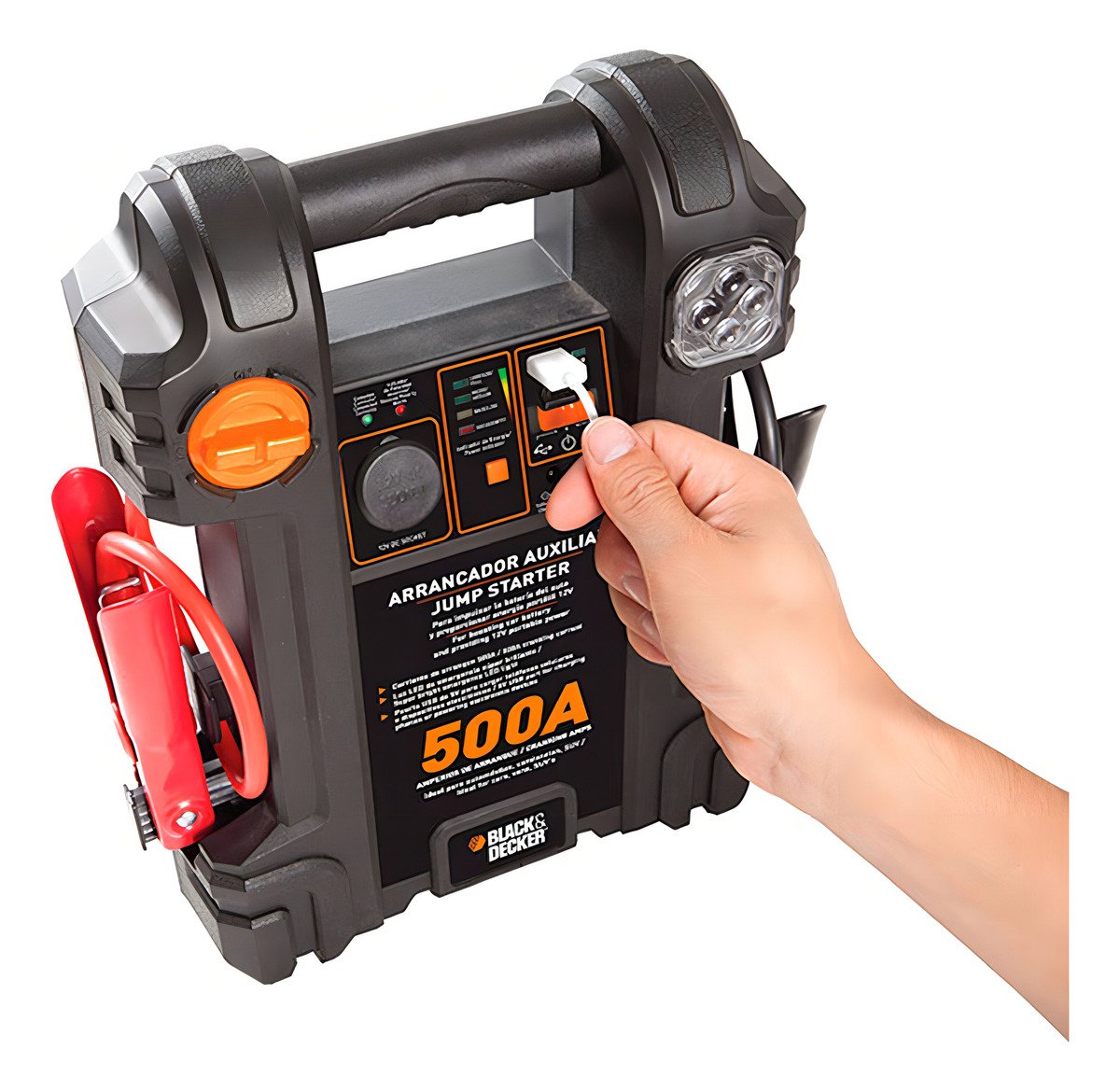 Arrancador 500 Amp 12v Black Decker Usb Linterna Js500 Auto - Imagen 2