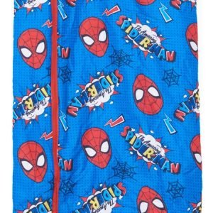 Bolsa De Dormir Para Pijamadas Peluche Hombre Araña Piñata Color Rojo Con Azul Ubicación Del Cierre Frente Lateral