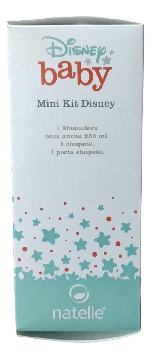 Mini Kit Disney Mickey Mamadera Chupete Nattelle Azul Acero Mickey - Imagen 3