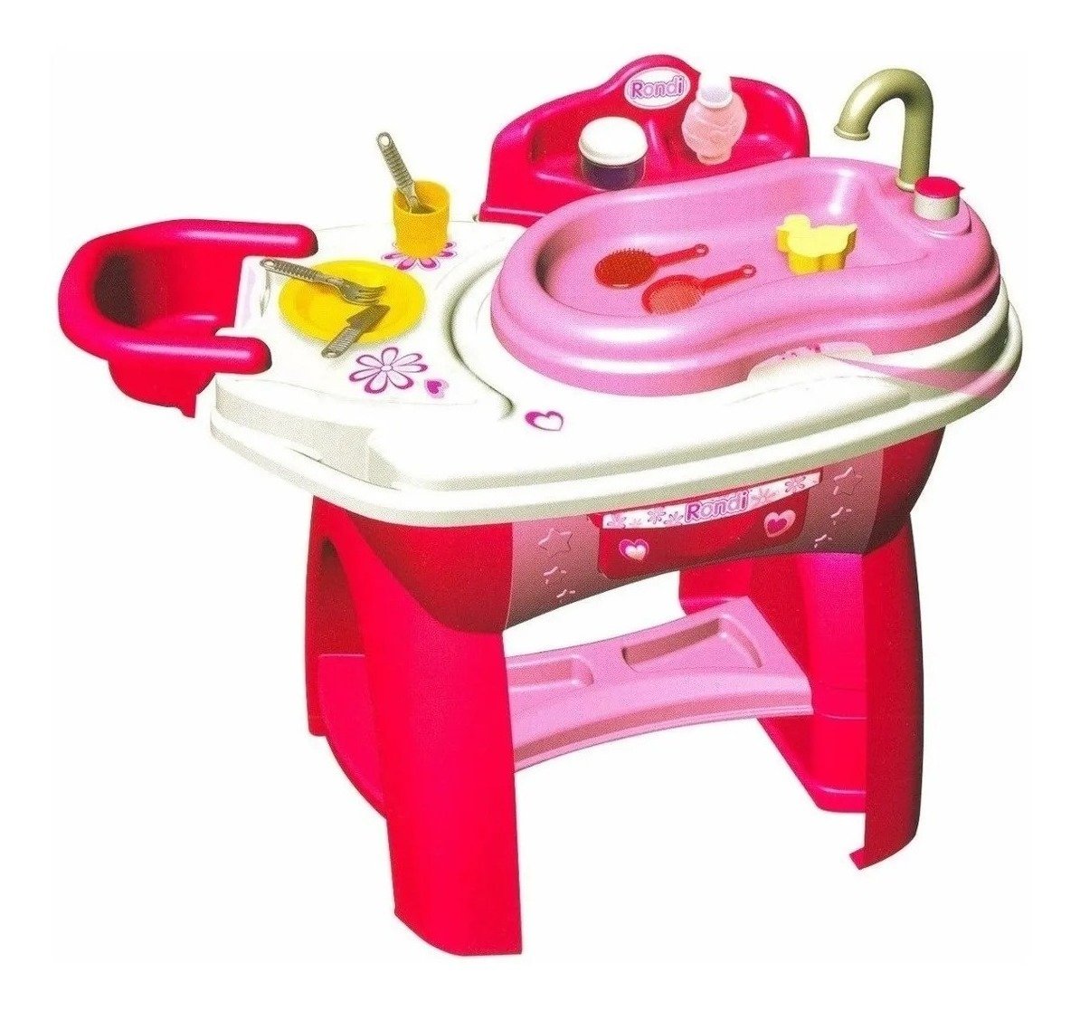 Baby Set Bañera Para Muñecas Rondi Con 18 Accs