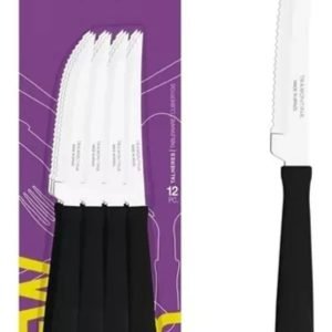 Set Cuchillos X12 Piezas Negro Tramontina New Kolor Negro