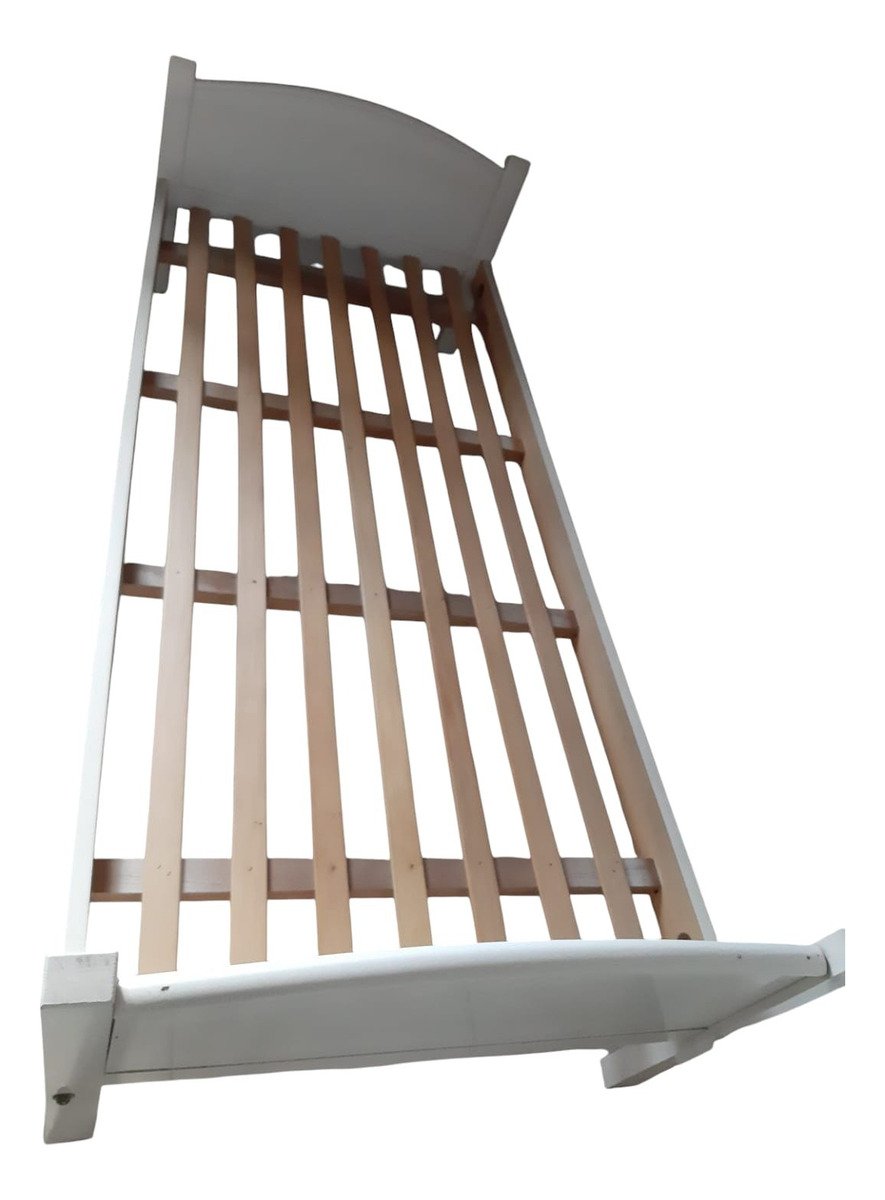 Cama Clásica Blanca 1 Plaza Con Colchón 80x190 Cm Blanco Cama Blanca 1 Plaza Con Colchon