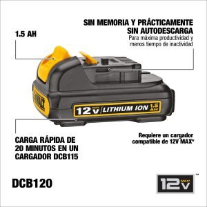 Bateria Compacta 12v Ion-litio 1.5ah Dcb120-b2 Dewalt