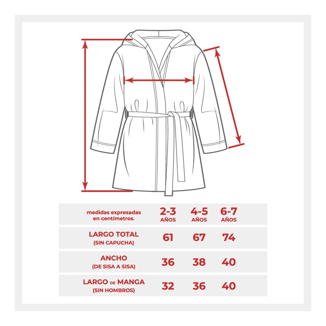 Batas De Toalla Infantil Piñata Licencia Disney Rojo Spiderman 4-5 Años - Imagen 2