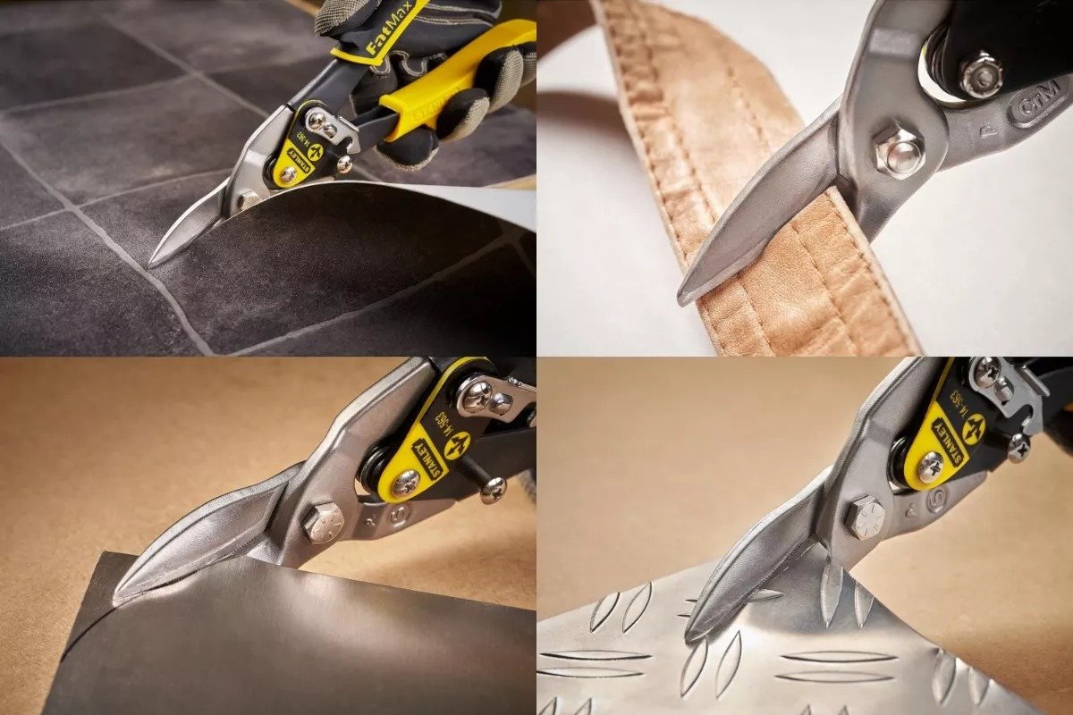 Tijera De Aviación Stanley Corte Recto 14-563 Chapa Durlok - Imagen 3