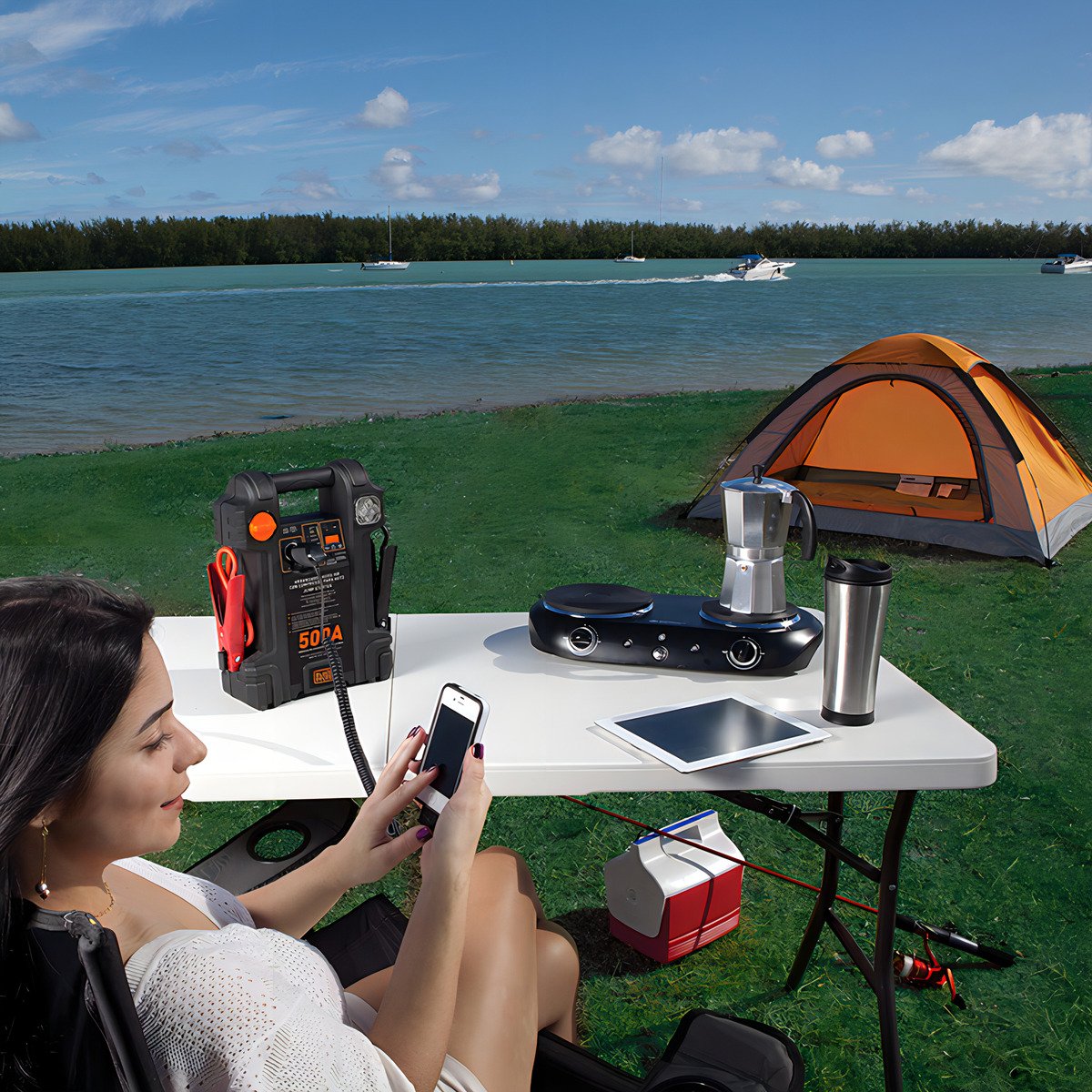 Arrancador 500 Amp 12v Black Decker Usb Linterna Js500 Auto - Imagen 6