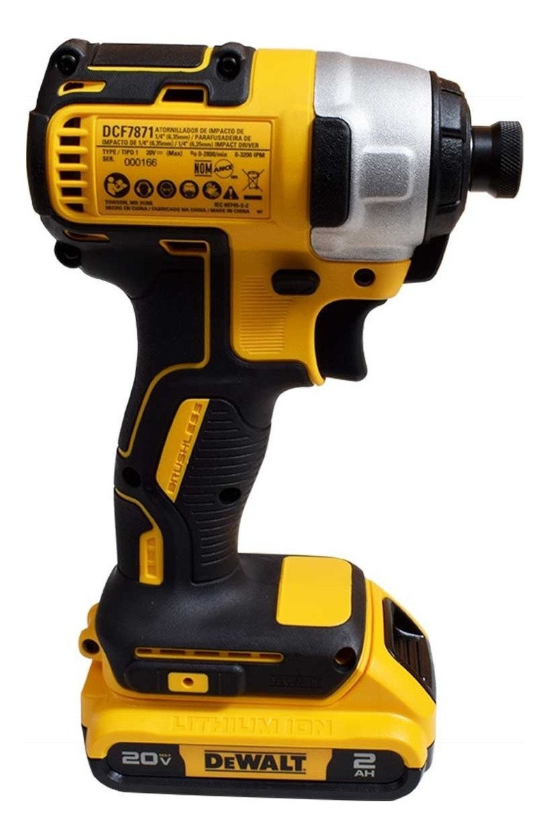 Atornillador Impacto 1/4 Brushless 20v Dewalt Dcf7871d2 Amarillo 50 Hz - Imagen 2