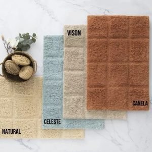 Alfombra Baño 100% Algodon Absorvente Alcoyana Square