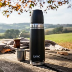 Termo Lumilagro Luminox Negro De Acero Inoxidable 1 L