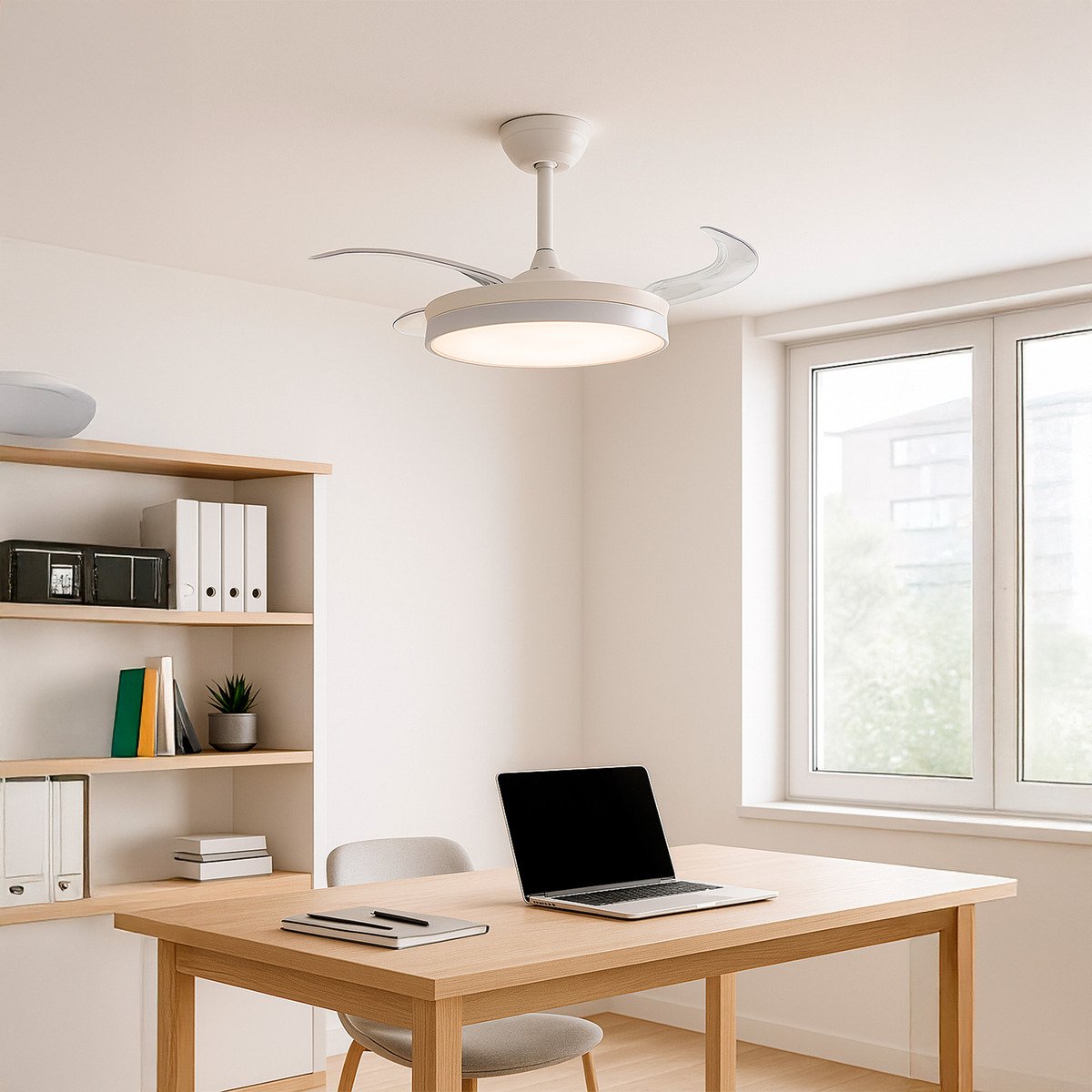 Ventilador De Techo Liliana Vthb603r 4 Aspas Retractiles 4 Blanco 1.067 M Plástico - Imagen 5