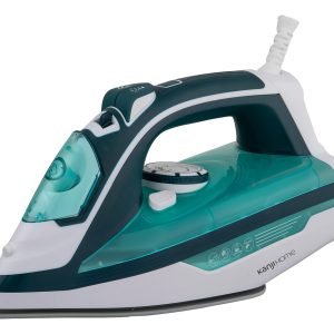 Plancha Kanji 2200w A Vapor Base Ceramica Kjh-pl2403 Verde Aqua Verde Claro